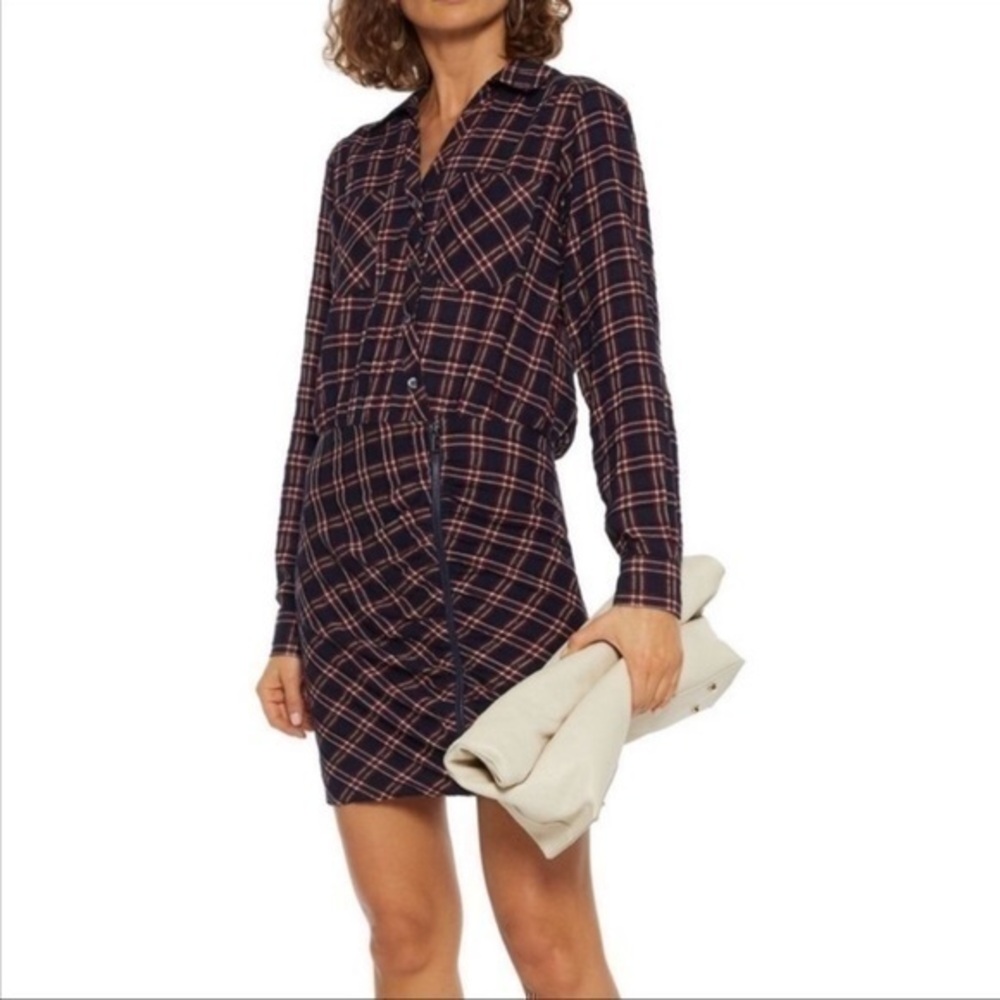 VERONICA BEARD Plaid Karen mini dress